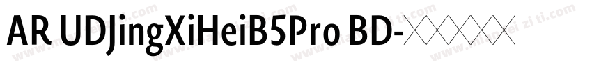 AR UDJingXiHeiB5Pro BD字体转换